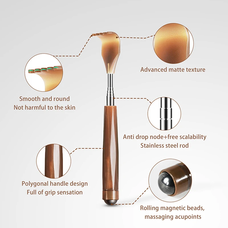 확장 가능한 등 간지럼 마사지 컴팩트, 노인을 위한 편안한 미세 솜씨, 스크래치 등 간지럼 스틱