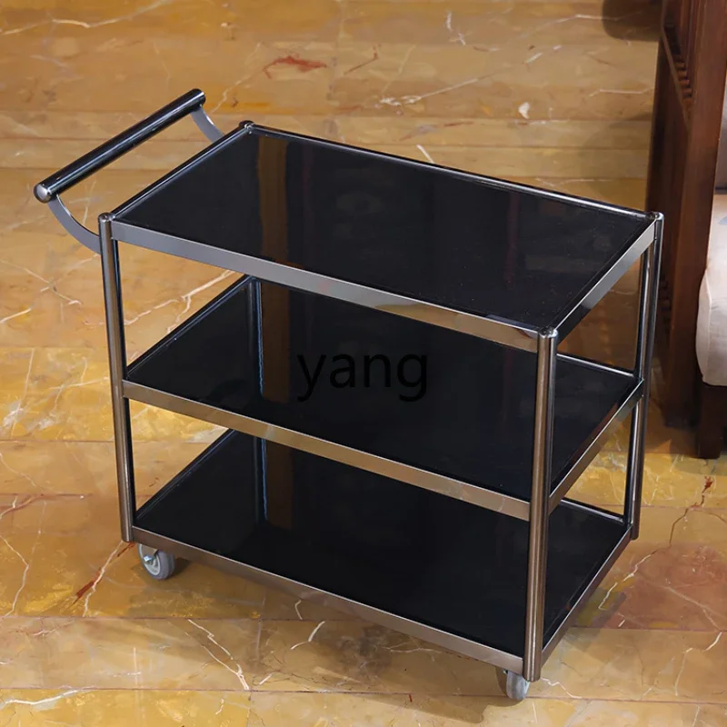 XYY large food delivery cart Hotel restaurant Push service Mobile side dish hot pot restaurant Food preparation cart