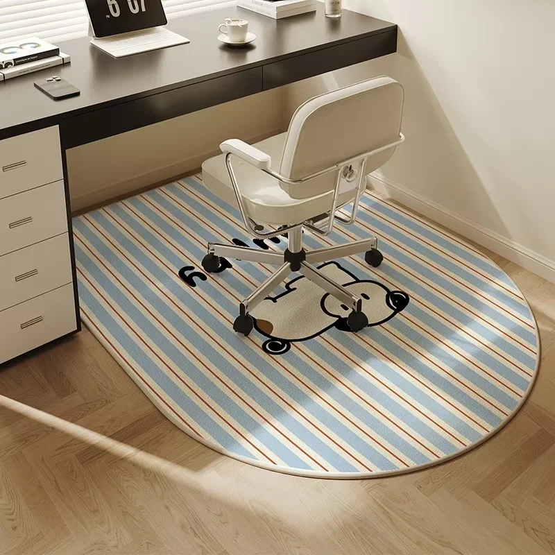 

Living Room Carpet Cartoon Plaid Desk Study Reading Area Rug Bedroom Swivel Chair Computer Chair Round Floor Mats Alfombra 양탄자