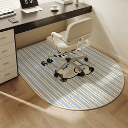 Living Room Carpet Cartoon Plaid Desk Study Reading Area Rug Bedroom Swivel Chair Computer Chair Round Floor Mats Alfombra 양탄자