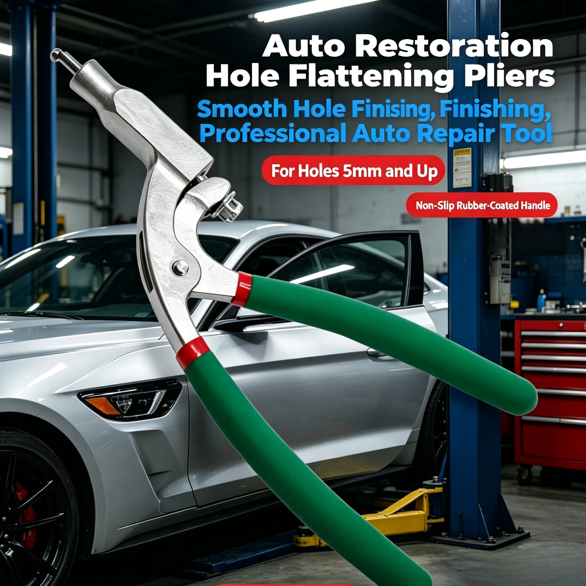 Hole Flanging Plier Auto Body Dent Repair Tool, Non-slip Handle For 5mm+ Hole Car Sheet Metal Pit Smoothing Restoration