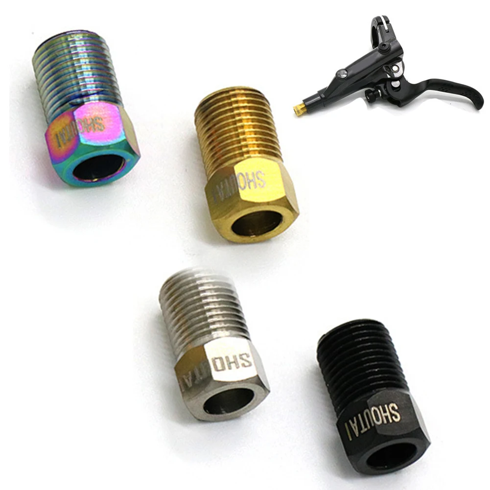 2pcs Bicycle Hydraulic 2pcs Bicycle Hydraulic Alloy Bolt For-Shimano For-AVID GUIDE Bike Disc Brake Oil Tube Screw Cycling Parts image 6