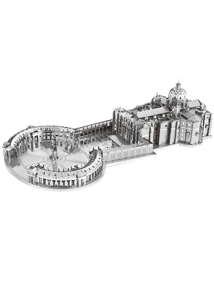 St. Petersburg Cathedral 3D Metal Puzzle Model Kits DIY Laser Cut Puzzles Jigsaw Toy For Children