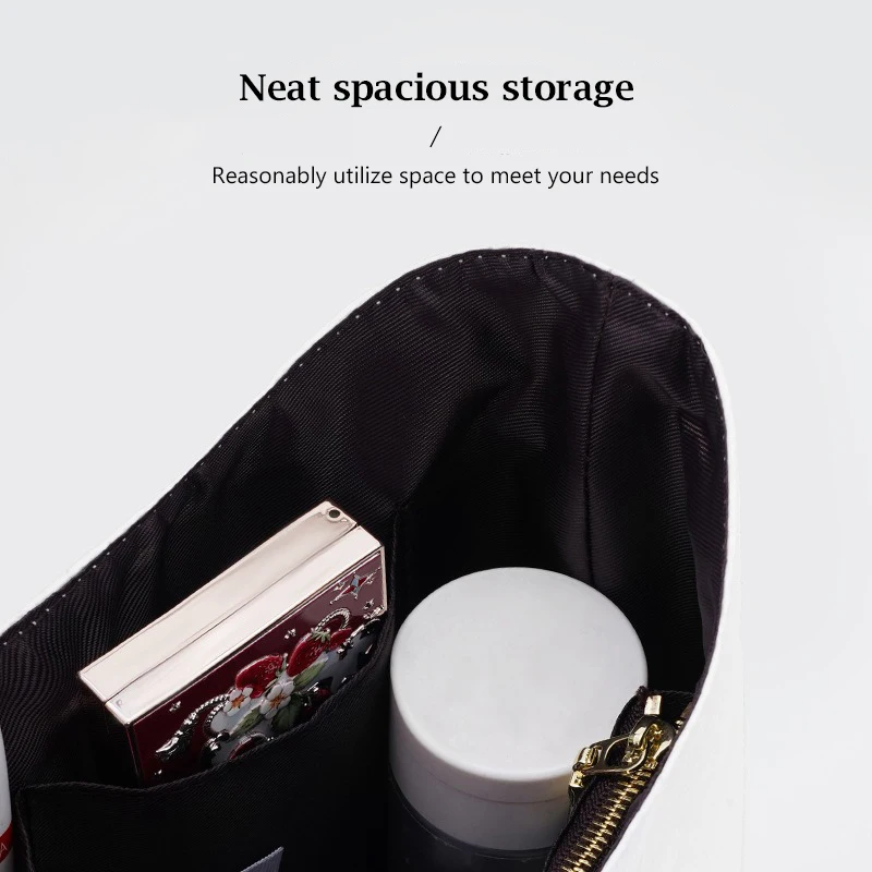 EverToner For Co-ch Broo-klyn28 Insert Bag Fit Luxury Handbag Cosmetic Bag Travel Storage Bag DuPont Paper Liner
