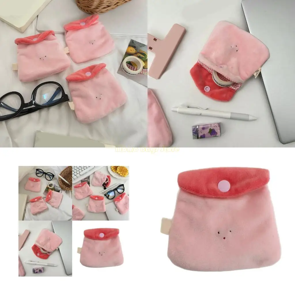 

X90D Soft Coin Purse Headphone Storage Bag Small Change Purse Money Bag Lovely Coin Plush Earphone Case
