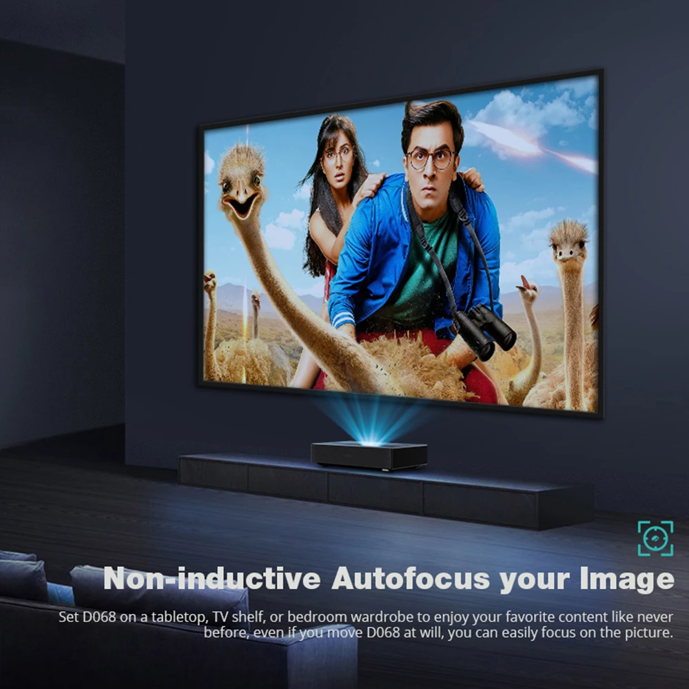 Topleo Android 1080p Smart Home Mini Proyector Ultra Short Throw 4K LED Texas Instruments 8K Video Texas DLP Laser Projector