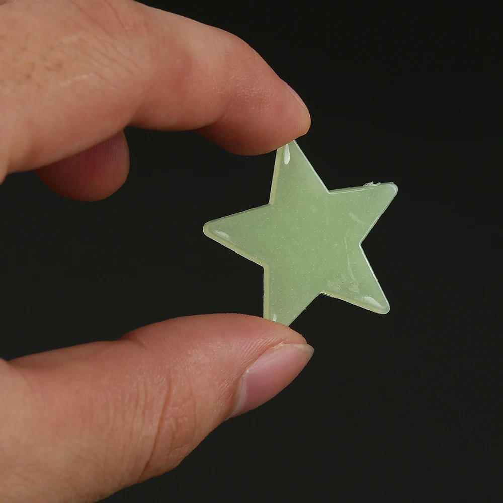 3D estrela fluorescente luminosa parede adesivo, luminosos adesivos para crianças quarto, teto, casa, lugar escuro, 1-8pcs