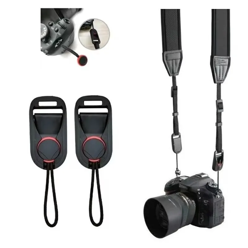 

DSLR Camera Quick-Release Buckles - 4-Pack Combination Buckles with Anchor Chains, for Single-Lens Reflex Camera Straps