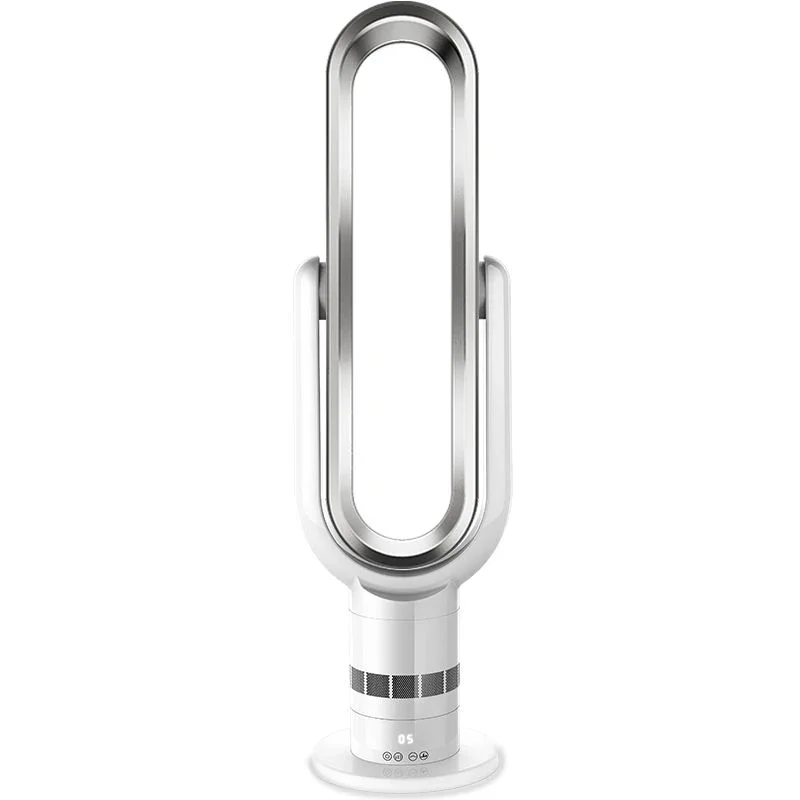 Ventilador doméstico sin aspas con circulación de aire eléctrica inteligente de pie de 42 pulgadas, ventilador de refrigeración oscilante sin aspas con control remoto