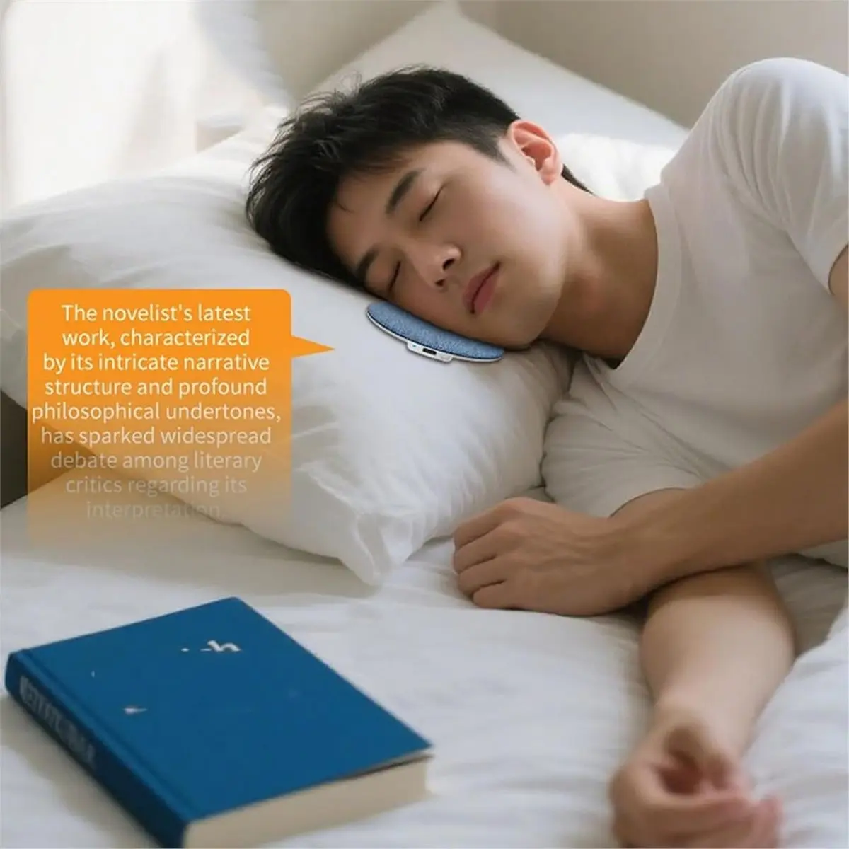 giftnew Sleeping Speaker Under Pillow Mini Portable Wireless Bluetooth Sleep Pillow for Deep Sleeping Sleep with White Noise