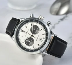 2024 Hamilton Luxury Men's Quartz Watch. Leather Strap & Chronograph. Business-Sport Style. Fashionable