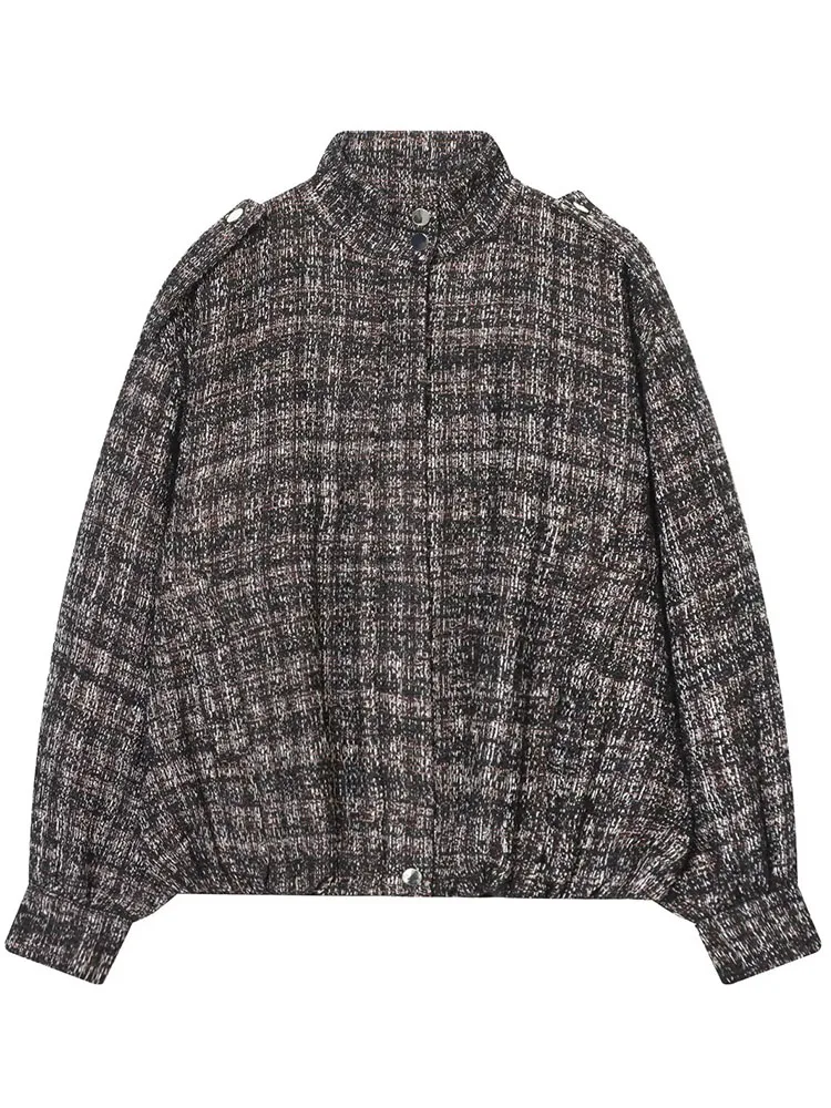 

Women Bomber Jacket 2025 Women Long Sleeve Zipper Laple Jacket High Street Short Coat Lady Fall Winter Fashion Leisuer Coats