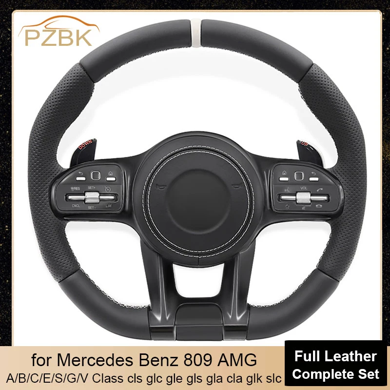 Car Steering Wheel Full Set Plug and Play for Mercedes Benz AMG W205 W204 A45 W212 W222 G63 C63S CLE GLC A B C E  S G V Class