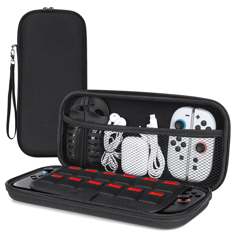 Premium Hard EVA Carrying Case for Switch 2 Waterproof Oxford Cloth Shockproof Portable Storage Bag with Soft Velvet Lining
