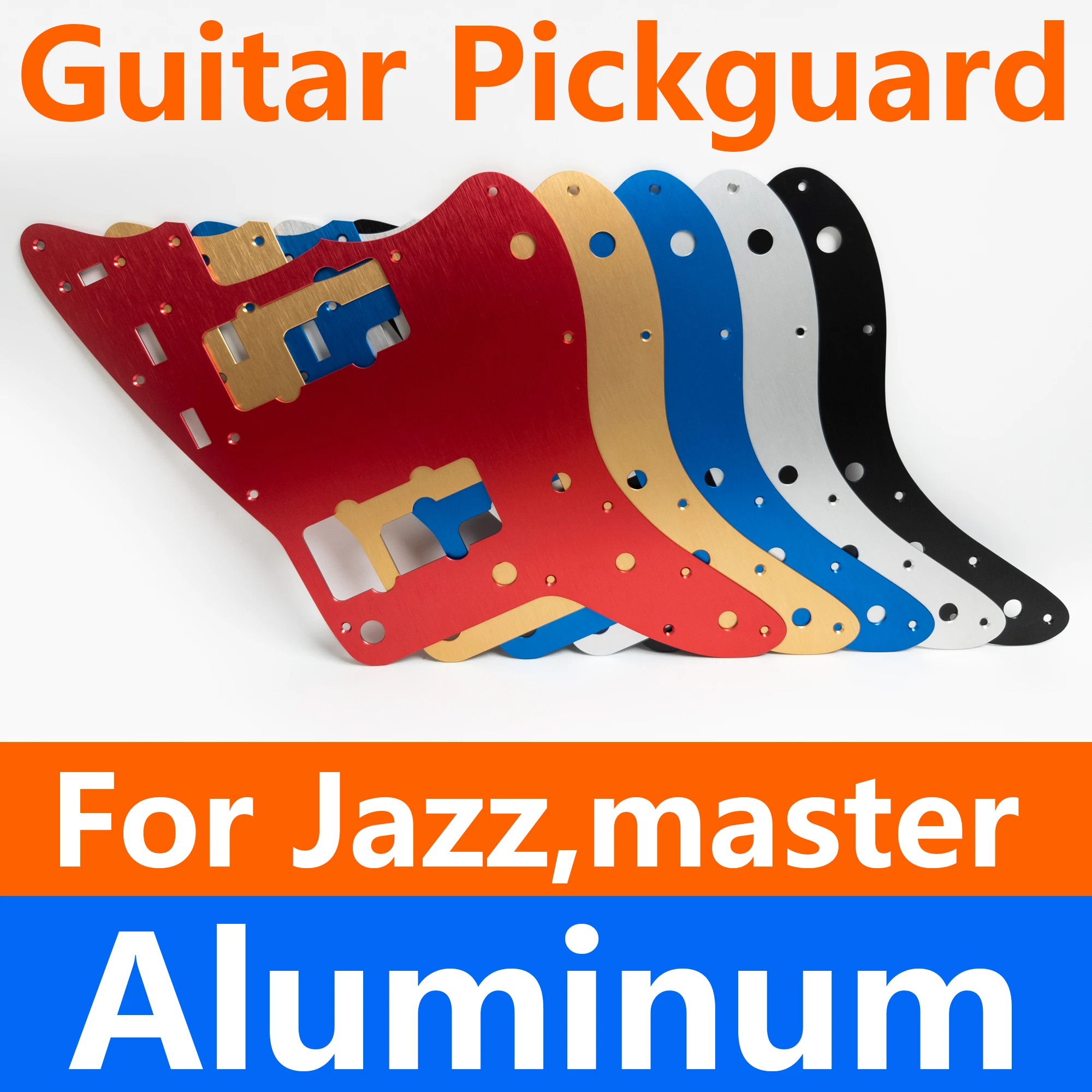 

Brushed Aluminum Guitar Pickguard for USA Vintage Modified Jazzmaster, Scratch Protection Plate