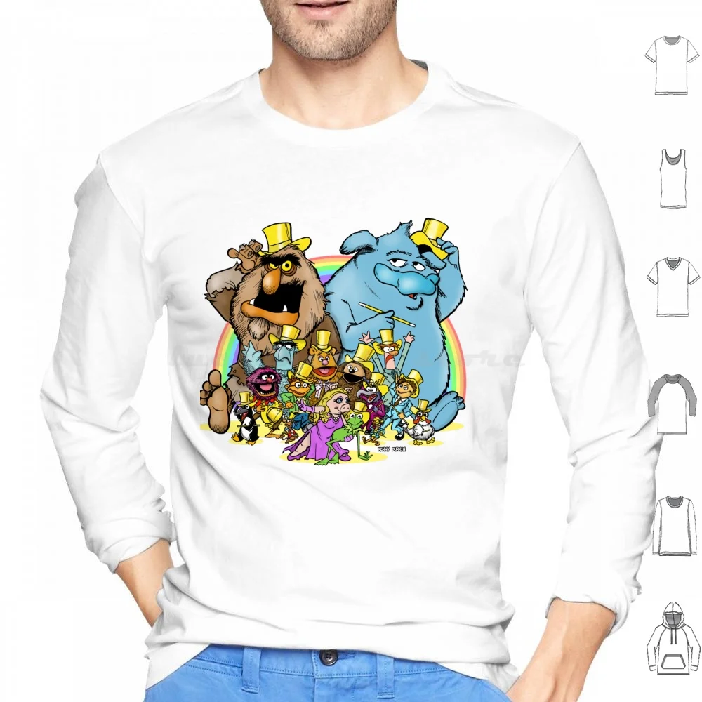 Together Again , Again! Hoodie cotton Long Sleeve The Frog Sweetums Thog Fozzie Rowlf The Dog Sam Eagle Animal Beaker Camilla