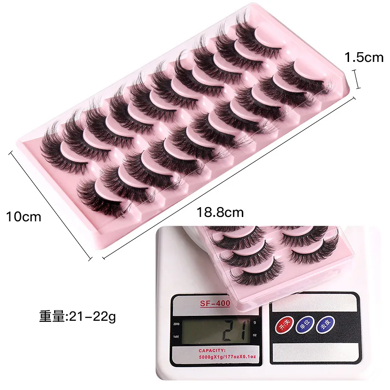 Natural False Eyelashes 10 Pairs Maquiagem Soft Faux Mink Lashes Reusable Fluffy Half Eyelash Makeup Product