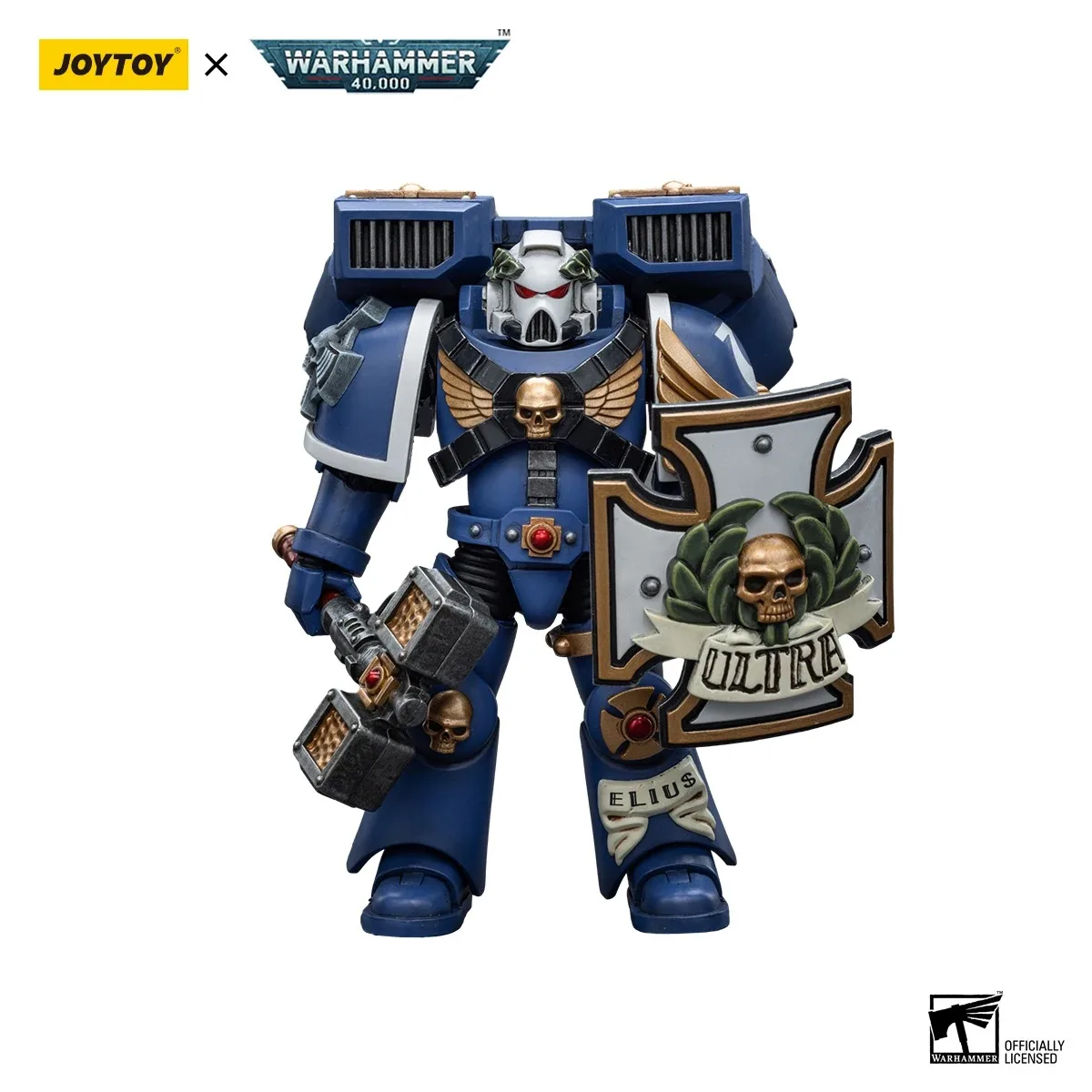 

JOYTOY Warhammer 40K 1/18 экшн-фигурка Ультрамарин Vanguard Veteran с громовым молотком и штормовым щитом, модель игрушки, подарки для мальчиков