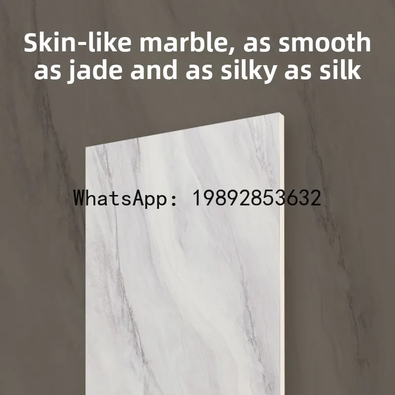 zz Home Luxury Skin Feel Marble Dining Table Round Table with Turntable