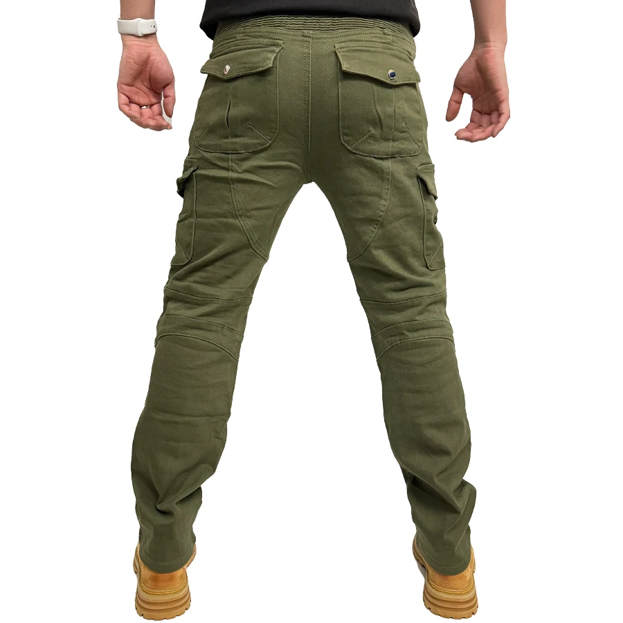 Motorcycle Outdoors Pants Motorbike Green Riding Denim Jeans Biker Work Pants M… - Image 6