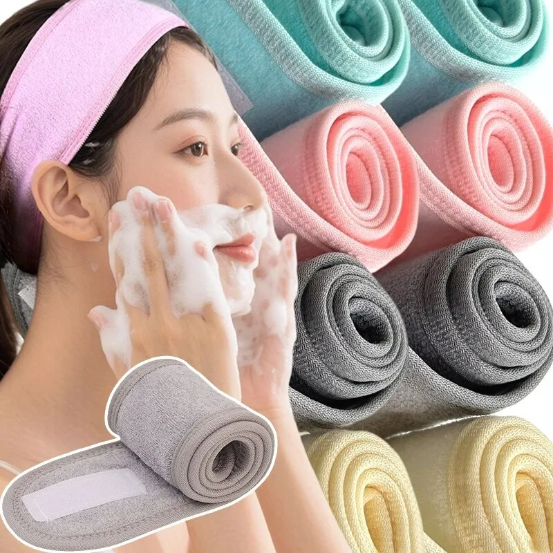 

Новинка 2023 года, мягкая повязка на голову для женщин, широкая повязка для волос для спа, йоги, ванны, душа, макияжа, мытья лица, косметическая повязка на голову, полотенца, аксессуары для волос