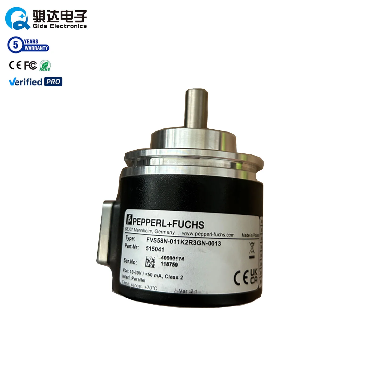 أجهزة التشفير الدوارة الأصلية الجديدة PEPPERL+FUCHS FVS58N-011K2R3GN-0013 معيار تمامًا في المخزون