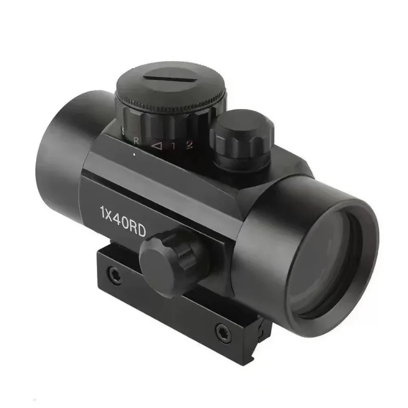 ​1x40 Monocular Telescope with Adjustable Red/Green Dot - Metal Body Optical Sight for Outdoor Observation
