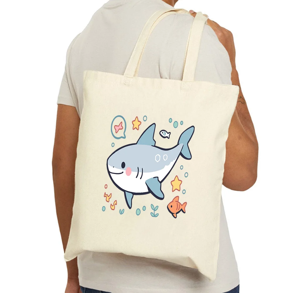 

Экологичная сумка-шоппер из джута с граффити в стиле Urban Shark, вместительная многофункциональная сумка для работы, путешествий, походов на рынок