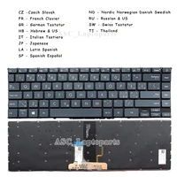 Teclado retroiluminado para ASUS ZenBook 13 UX325 UX325J UX325JA UX325EA UX325E UX325EA, CZ FR GR HB IT LA SP RU ND SW TI JP, nuevo