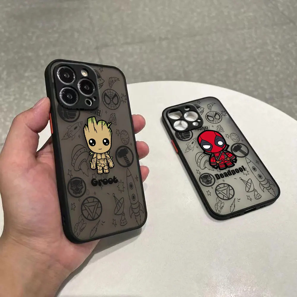 

Cartoon Spider-man Deadpool Groot Cover Matte Case For OPPO RENO 2F 2Z 3 4 4F 5 5F 6 7 7Z 8 8T Find X5 LITE RPO 5G Case Funda