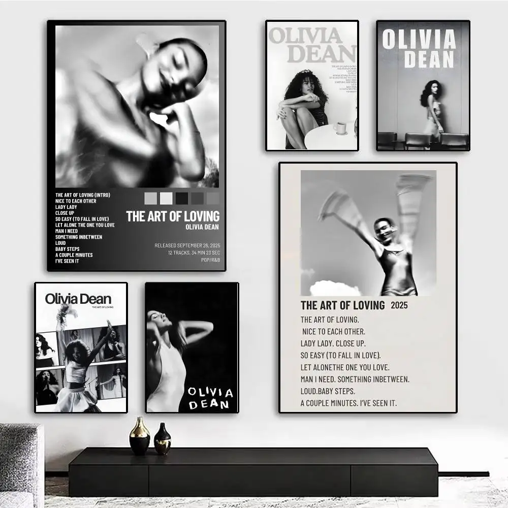 1pc Singer Olivia Dean The Art Of Loving Poster Sticker Print Waterproof Wall Art For Living Room Bedroom Home Decor