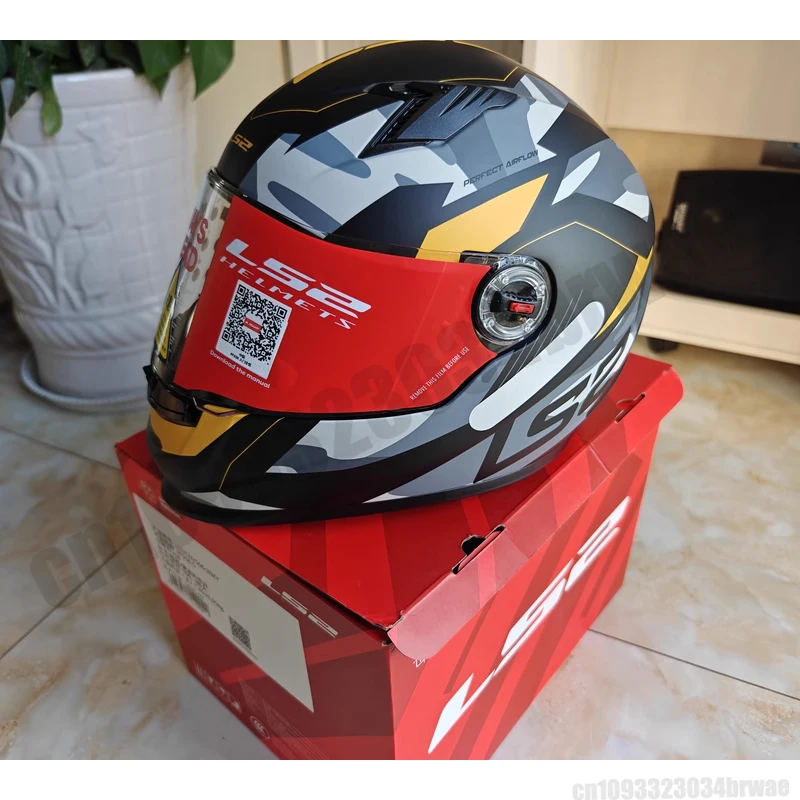 LS2 خوذة دراجة نارية كاملة الوجه للرجال والنساء لجميع المواسم خوذات كارتينغ مضادة للضباب خوذة دراجة نارية 3C شهادة FF358 Capacete