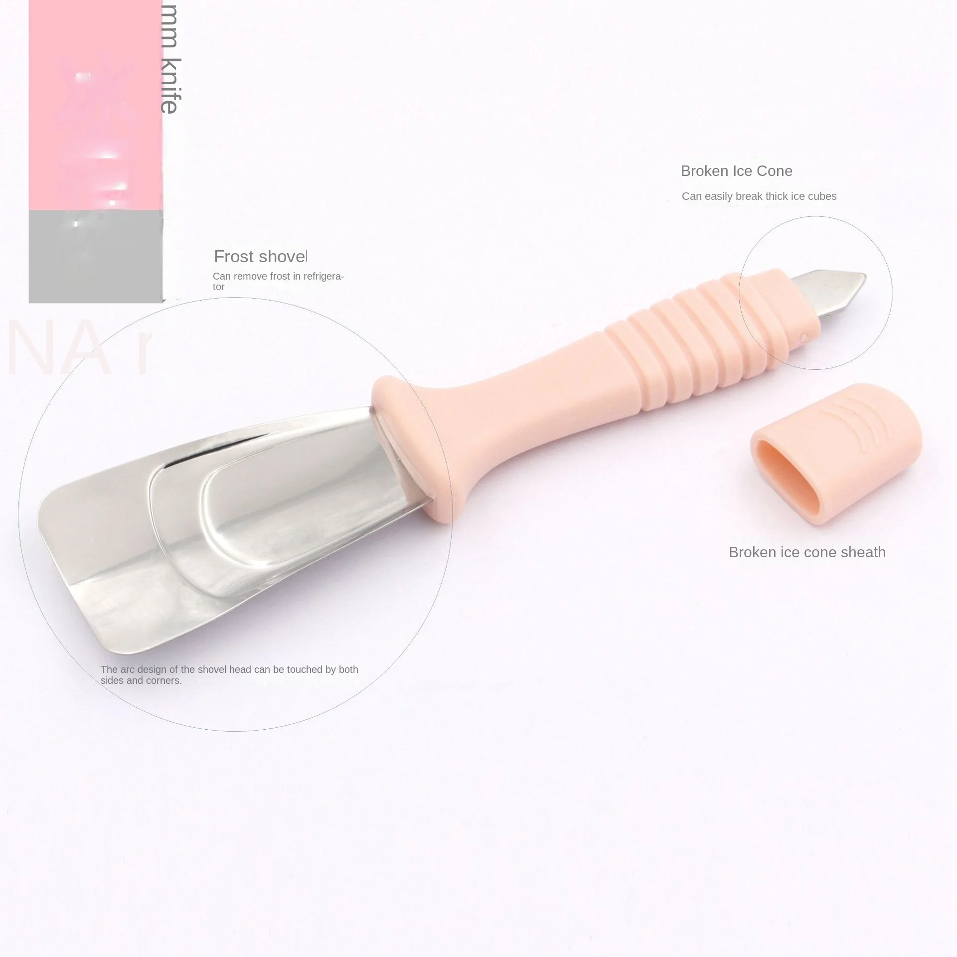 

40 шт. кухонная лопата для глазури, устройство для глазури из нержавеющей стали, кубики льда для очистки, морозильная камера, лопатка для соскабливания мороза