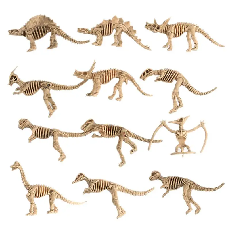 Pcsset  Dinosaur Toys Skeleton Simulation Model Stegosaurus Triceratops Mini Action Figure  Educational Creative Toys