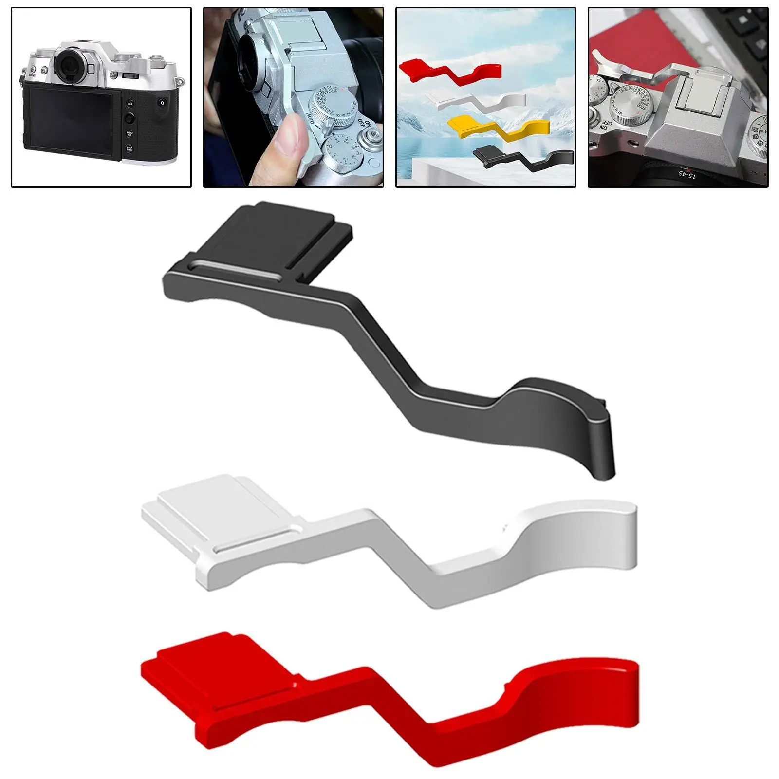 

Металлический горячий башмак, подставка для большого пальца, ручка, простая установка, аксессуары для камеры