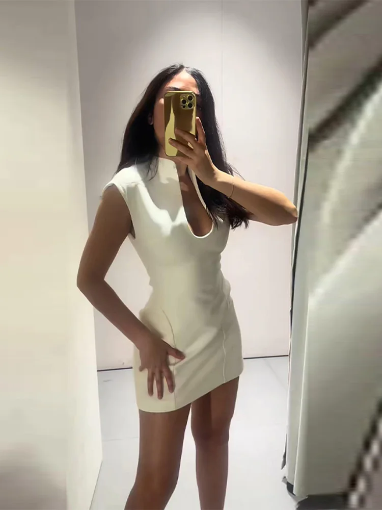 solid ladies mini dresses Amazon.com: Summer Sexy Women's Mini Dress 1pc Women's Solid Color Neck  Long Sleeve Ruched Fit Mini Dress Autumn : Clothing, Shoes & Jewelry