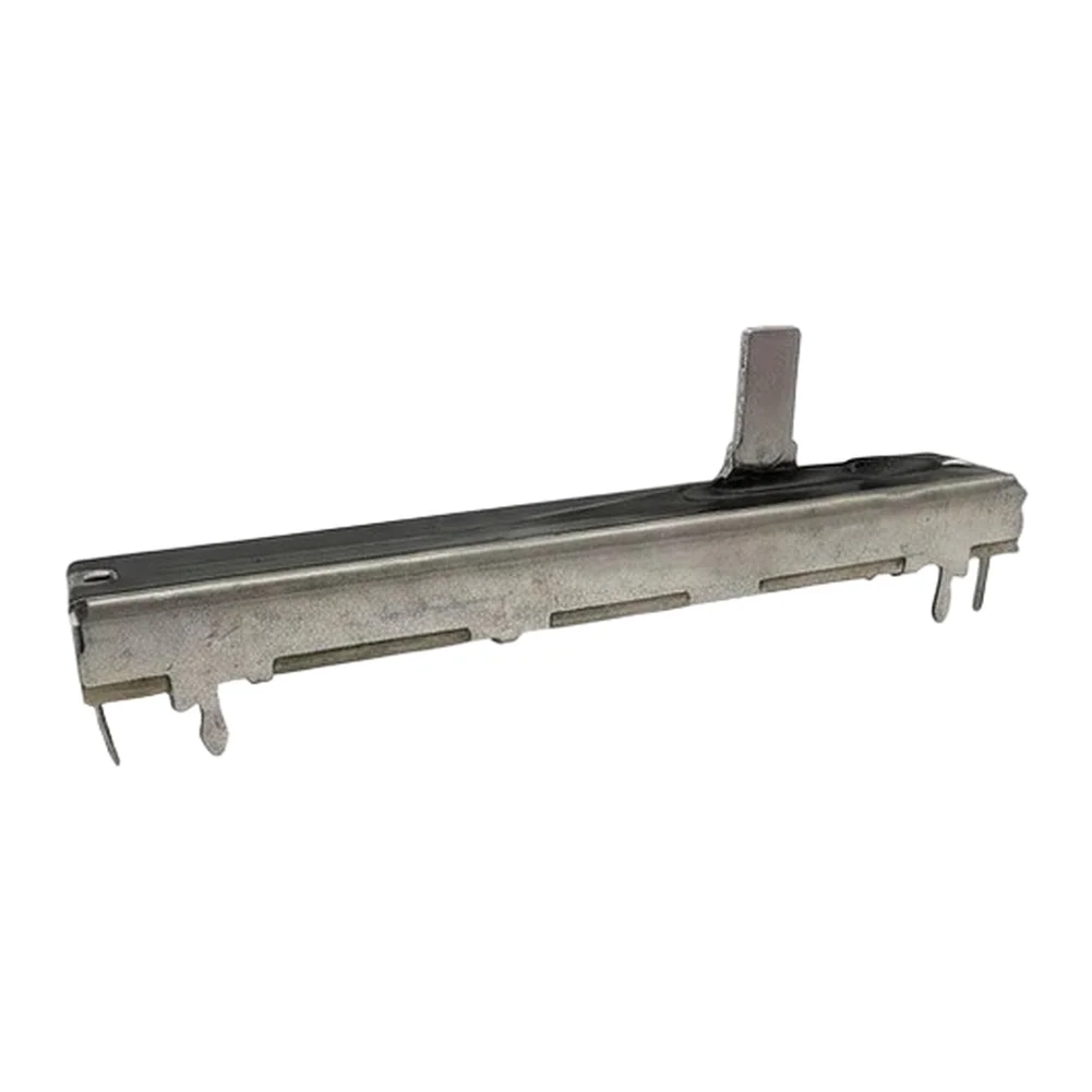 B10K 60mm Linear Slide Potentiometer Single Channel Silver Metal Body for Audio and Lighting Control Devices B10K