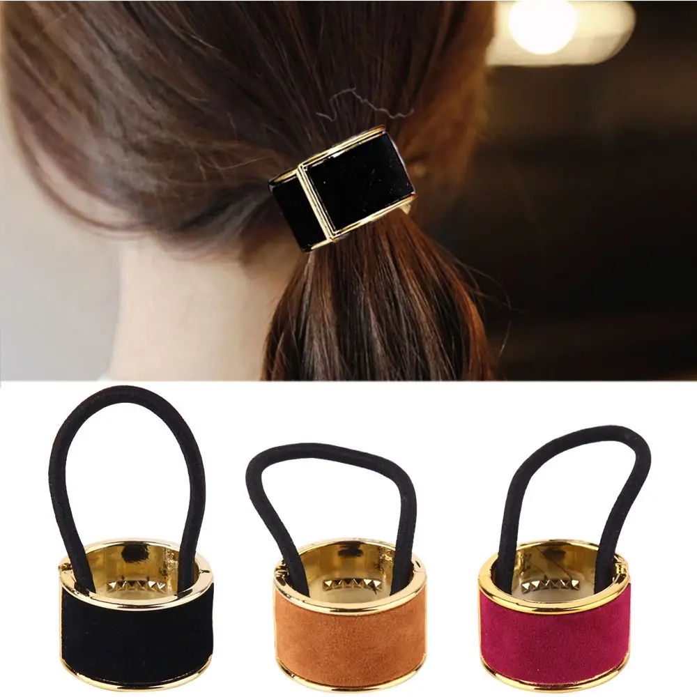 

Hair Accessories Fashion Scrunchie Alloy Flannel Hair Ropes Ponytail Buckle Rubber Bands Ponytail Holder