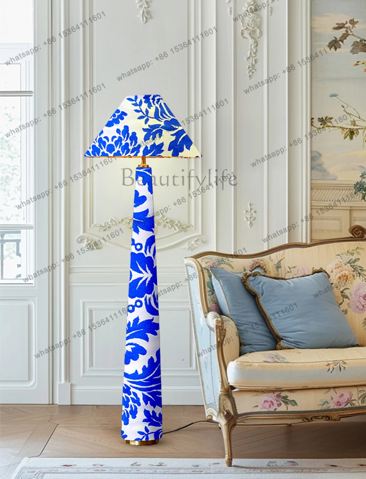Chinese Style Song Dynasty Aesthetic Floor Lamp Flannel Lamp Living Room Sofa Corner Floor Lamp
