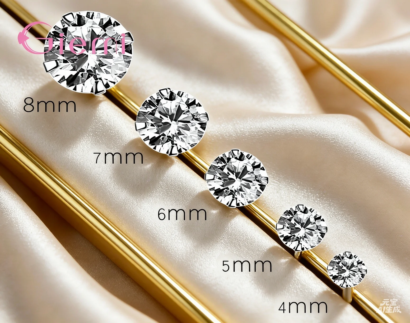 1 Pair Classic 925 Sterling Silver 4-8MM Four Claws Crystal Zircon Stud Earrings for Women Girls Anniversary Party Jewelry Gifts