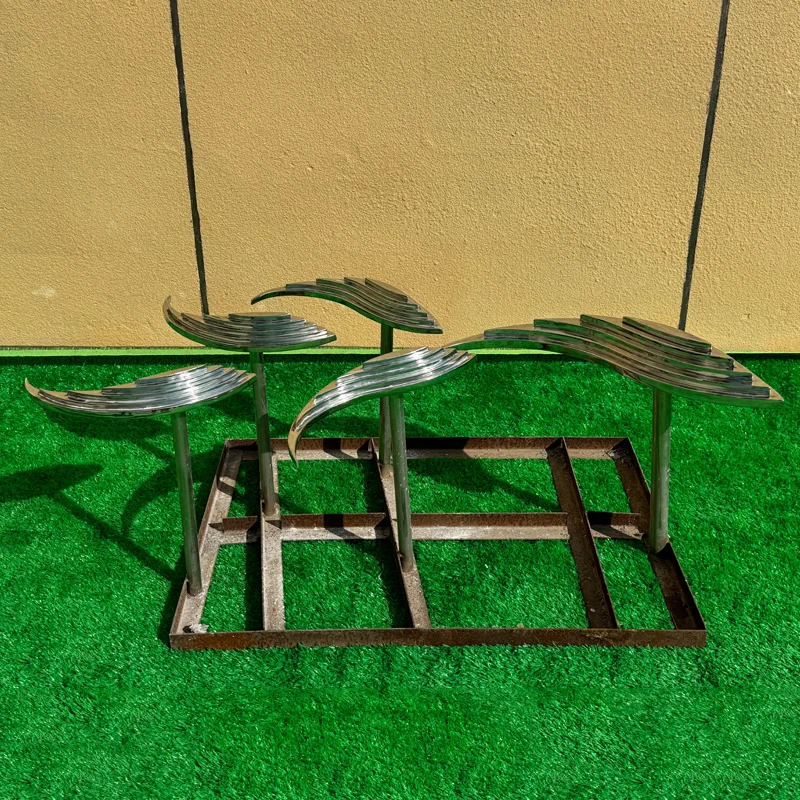 Garden Customized Metal Crafts Stainless Steel Abstract Fish Sculpture Statue