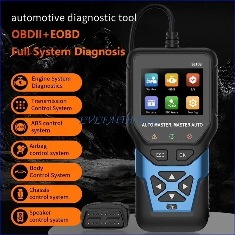 Picture 4: 124B Full Structure Diagnostic Device Multilingual Connection Fault Code Reinitialize