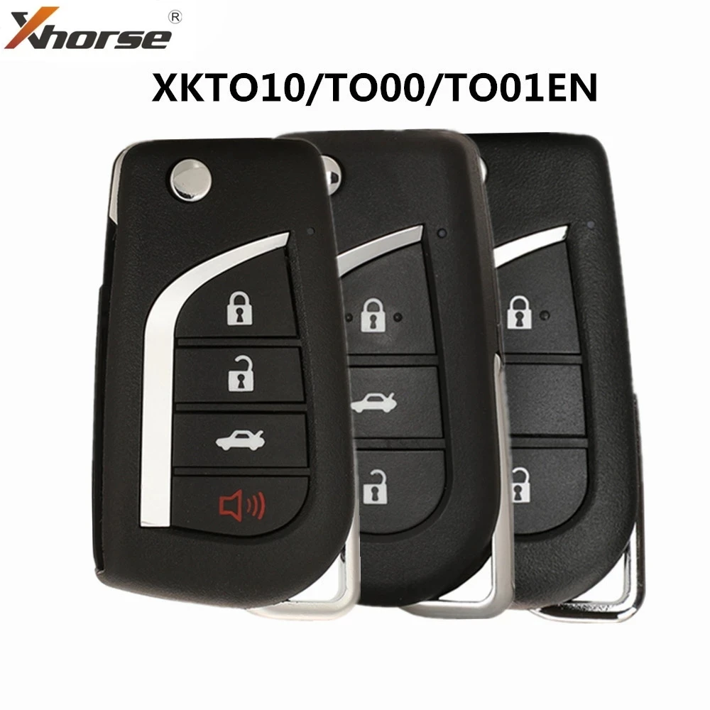 

5pcs Xhorse VVDI2 Universal Wire Remote Car Keys 2/3B for Toyota Style VVDI Key Tool MAX XKTO00/01/10EN XNTO00EN