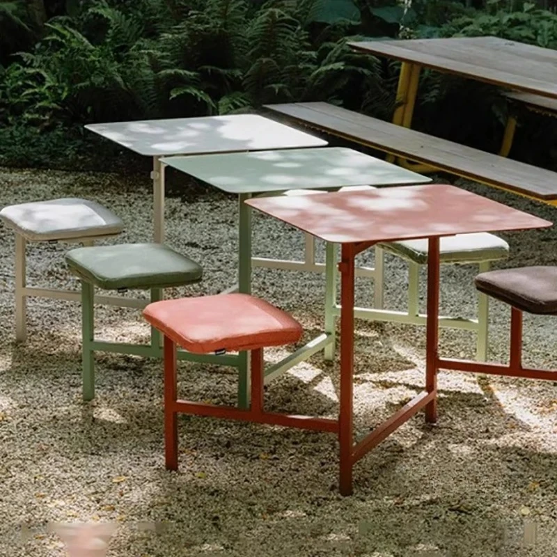 

Столы и стулья для уличного двора, кафе-парка, встроенные столы и стулья для отдыха, садовые столы и стулья из алюминиевого сплава, набор садовых столов и стульев