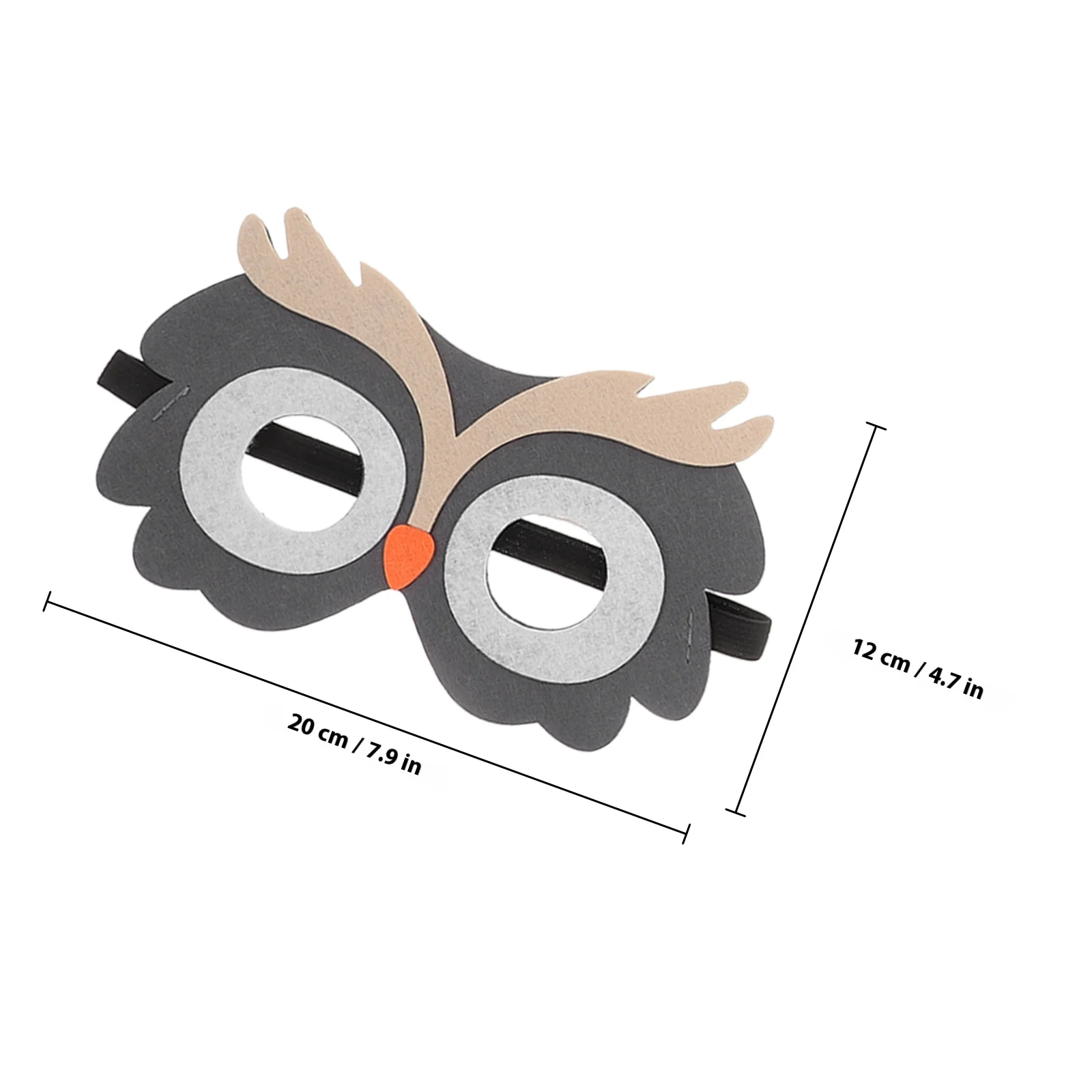 8 stuks schattig dier masker vilt zacht comfortabel oogafdekking voor verjaardag festival kostuum partij fancy dress rollenspel accessoire