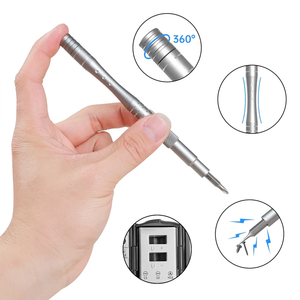 128 In 1 Precision Screwdriver Set Irregular Magnetic Screwdriver Bits Pentagonal Hexagon Triangular Phone Computer Repair Tool