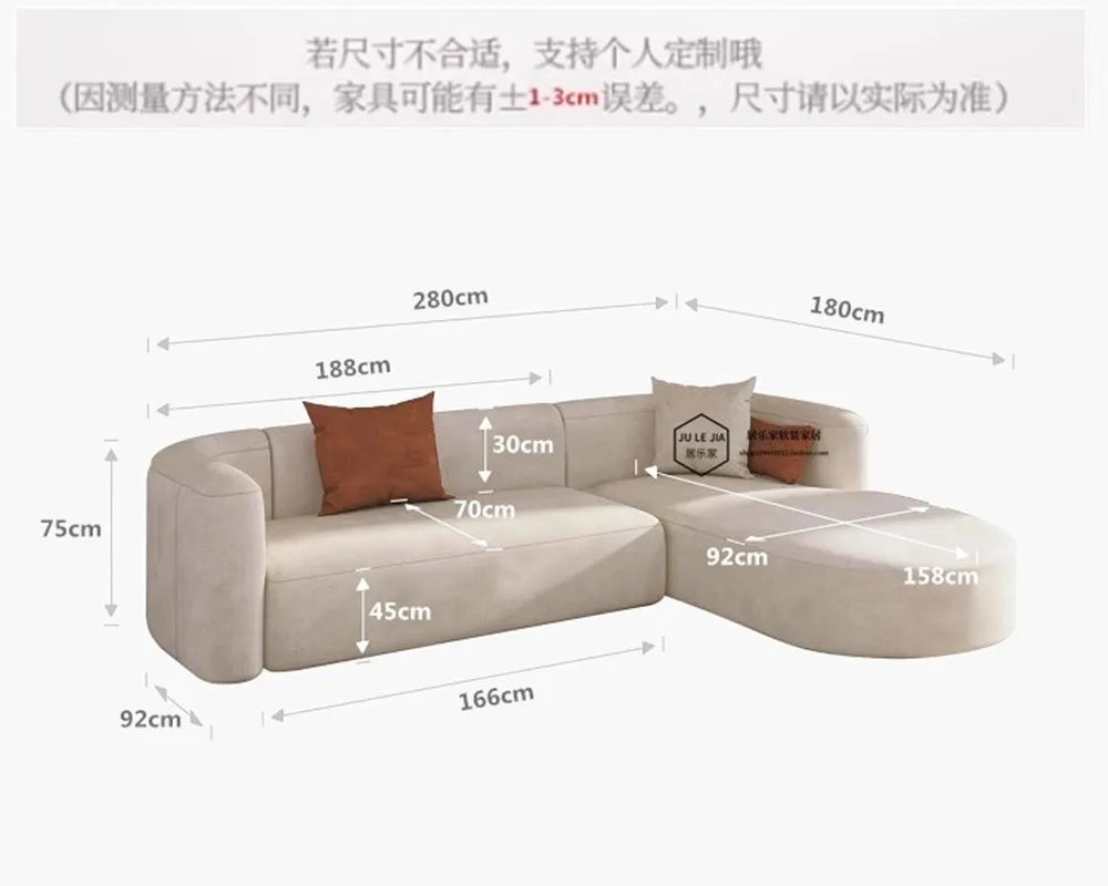 أريكة مخملية حديثة على شكل حرف L مع كرسي أرائك مريحة على الطراز البسيط لغرفة المعيشة وشقة 3 مقاعد