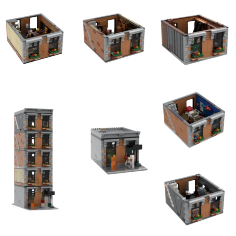 New MOC building modular GWP complex city streetscape decoration assembly building block toy model children's birthday gift