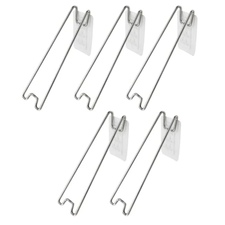 

5-Pack Adhesive Metal Easel Stand for Picture Frames - Tabletop Display Stand for Photo, Art, Painting, 7.09" Height, Black