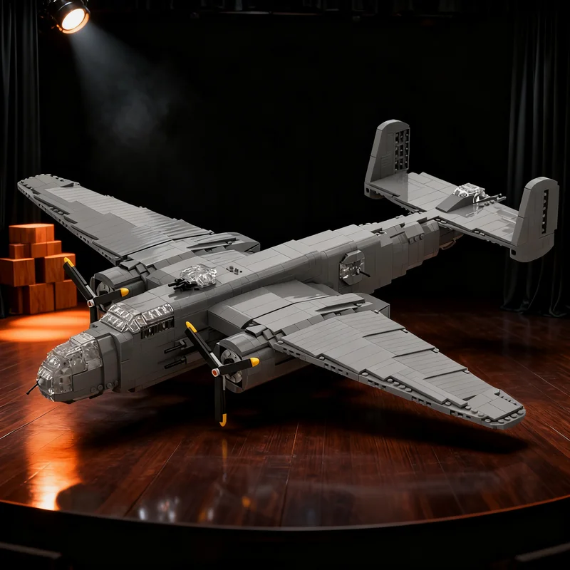 

2206 деталей MOC B-25 Mitchell: Коллекционная модель для сборки, креативный подарок, декор для рабочего стола, премиум-класс для детей и взрослых